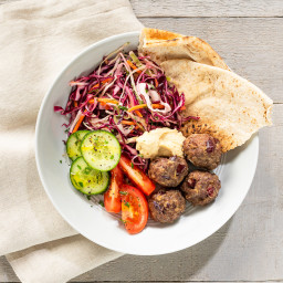 Moroccan Meatballs with Herbed Slaw