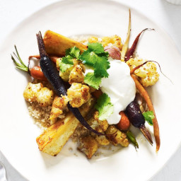 Moroccan roasted vegetables with couscous