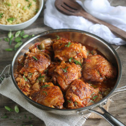 Moroccan Slow Cooker Chicken Stew with Chick peas