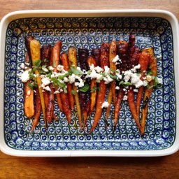 Moroccan Spiced Carrots with Feta and Mint