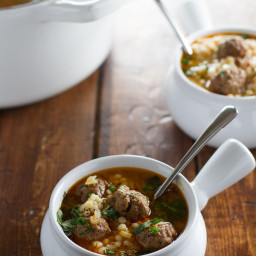 Moroccan Meatball Couscous Soup