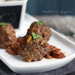 Morrocan Meatballs with Harissa BBQ Sauce – Low Carb and Gluten Free