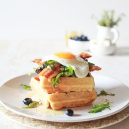Mother’s Day Herb and Goat Cheese Waffles
