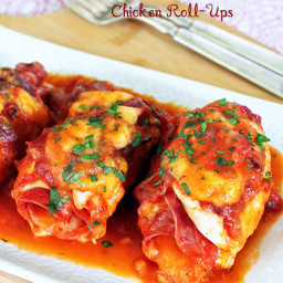 Mozzarella and Salami Chicken Roll-Ups