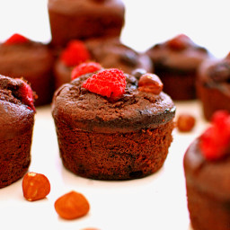 muffiny czekoladowe nutella z orzechami laskowymi i owocami
