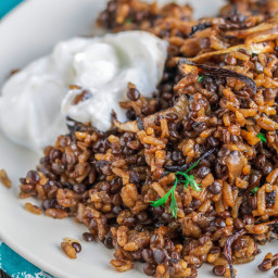 Mujadara: Lentils and Rice with Crispy Onions