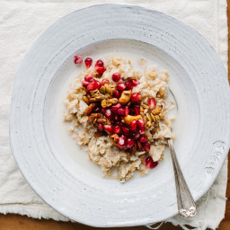 Multigrain Hot Cereal with Pomegranate Seeds and Spiced Pepita and Cashew C