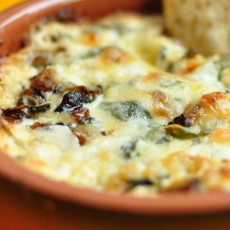 Mushroom and Goat Cheese Queso