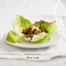 mushroom and quinoa lettuce wraps