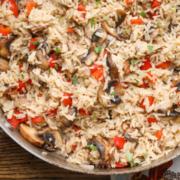 Mushroom and Red Pepper Rice Pilaf