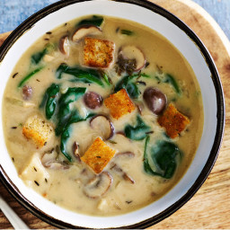 Mushroom and Spinach Soup