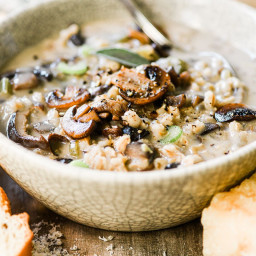 Mushroom Barley Soup • Jewish deli style!