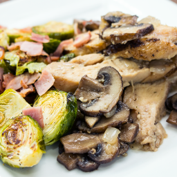 Mushroom Chicken Recipe with Roasted Brussels Sprouts #ReimagineYourRoutine
