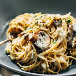 Mushroom Garlic Herb Spaghetti