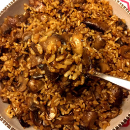 Mushroom Rice Recipe With White Or Brown Rice