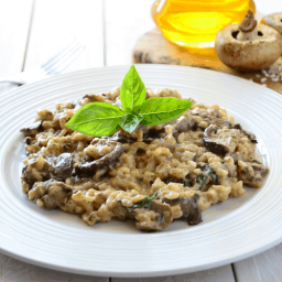 Mushroom Risotto with Parmesan Cheese