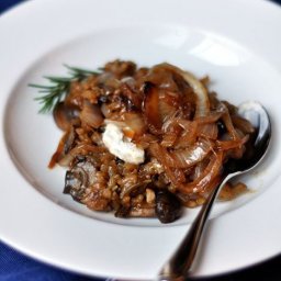 Mushroom Risotto with Caramelized Onions