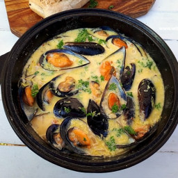 Mussels with Lemon & White Wine