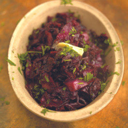 Must-try red cabbage braised with apple, bacon & balsamic vinegar
