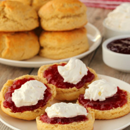 Must-Try Vegan Scones with Jam and Whipped Cream