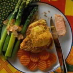 Mustard Baked Chops with Brie