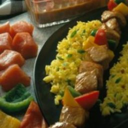 Mustard-Bourbon Pork Kabobs