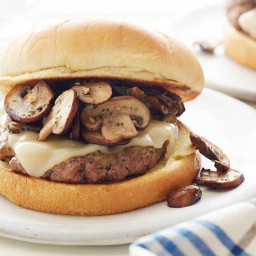 Mustard-Glazed Burger with Mushrooms