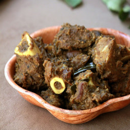 Nadan Erachi Ularthiyathu - Kerala Style Mutton Roast