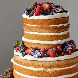 Naked Berry Chiffon Cake