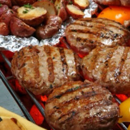 Naked turkey burgers/w grilled potato