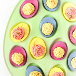 Naturally Dyed Deviled Eggs for Easter