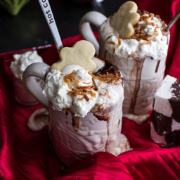 Naughty Nice Coconut KahluaHot Cocoa with Spiked Eggnog Marshmallows.