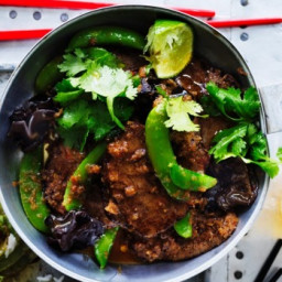 Neil Perry's Thai-style beef with sugar snap peas