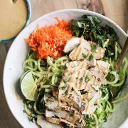 NEW RECIPE: Cold Thai Noodle Salad with Creamy Peanut Sauce Dressing (Dairy