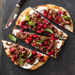 New Use for Cranberries: Cranberry-Lamb Flatbreads
