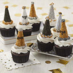 New Year’s Eve Party Hat Cupcakes
