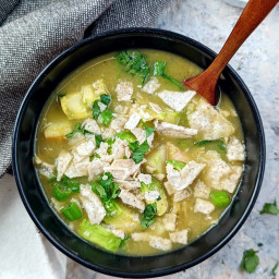 Nightshade-Free Green Chicken Enchilada Soup (AIP, Paleo, Whole30)