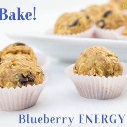 No Bake Blueberry Energy Bites