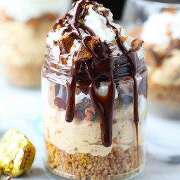 No Bake Butterfinger Cheesecake Cups