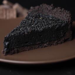 No-Bake Charcoal Cheesecake Recipe by Tasty