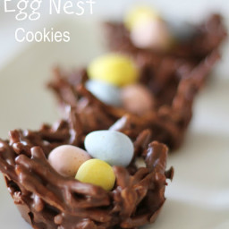 No-Bake Chocolate Egg Nest Cookies