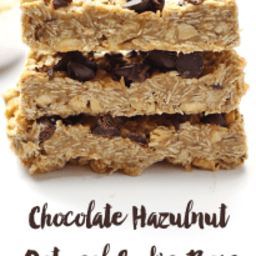 No-Bake Chocolate Hazelnut Oatmeal Cookie Bars