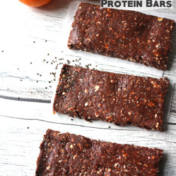 No-Bake Chocolate Orange Chia Protein Bars