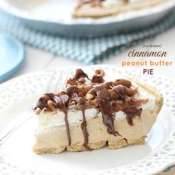 {No-Bake} Cinnamon Peanut Butter Pie