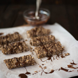 No-Bake Homemade Chocolate Peanut Butter Protein Bars