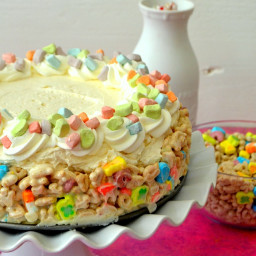 No-Bake Lucky Charms Marshmallow Cheesecake