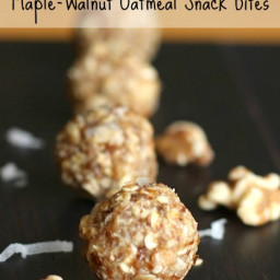 No-Bake Maple-Walnut Oatmeal Snack Bites