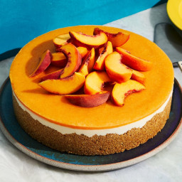 No-Bake Peaches-and-Cream Cheesecake