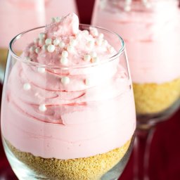 No Bake Pink Lemonade Cheesecake Parfaits