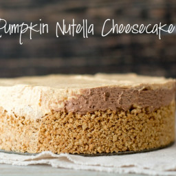 No-Bake Pumpkin Nutella Cheesecake